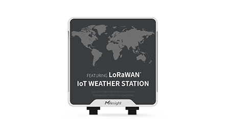 Milesight WTS305-868M LoRaWAN IoT Wetterstation, aus ABS, Solarbetrieben & aufladbares Batterie-Backup, integr. Temperatur-, Feuchtigkeits-, Windricht