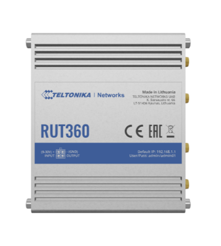 Teltonika RUT360 LTE CAT6 industrial Router, 1 LAN, 1 WAN