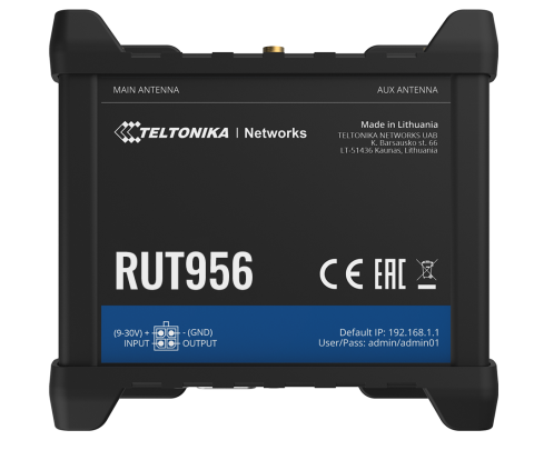 Teltonika RUT956 Industrial Router, GNSS, 10/100 Mbps