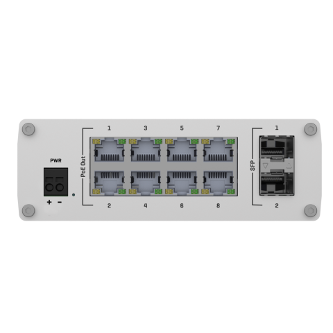 Teltonika TSW200 Industrieller Ethernet Switch, ungemanagt, 8x Gigabit Ethernet, Hutschienen-Option
