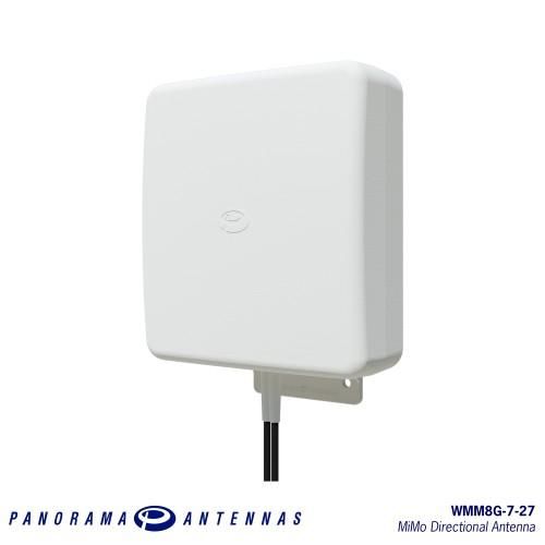 Panorama WMM8G-7-38-5SP MiMo direktionale LTE und 5G-Antenne, max. Gewinn 6dBi (LTE) -9dBi, 5m CS29 Kabel, 2 x SMA (m)
