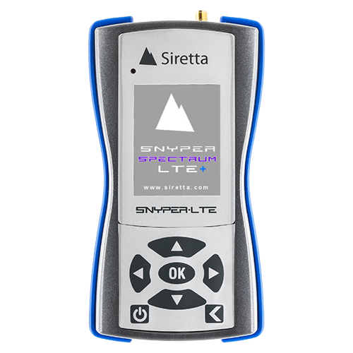 Siretta 61775 SNYPER-LTE+ SPECTRUM (EU) V2 Signal Analysegerät für 4G/3G/2G, EU Frequenzen, Multi-Survey, Speicheroption mit Livescan, inkl. Antennen