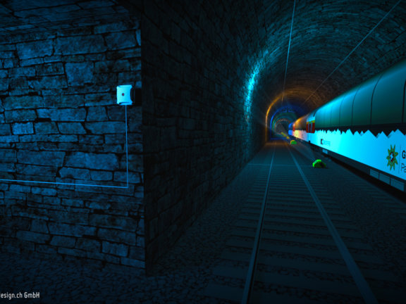 Visualisierung Tunnel Poynting Antenne